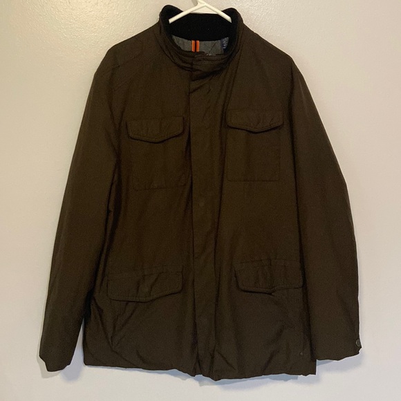 Tommy Bahama Mens Field Jacket Sz L Brown Utility Coat Wool Blend Casual Outdoor - Picture 6 of 12